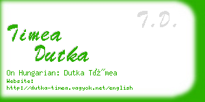 timea dutka business card
